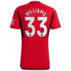 Maglia ufficiale Manchester United Williams 33 Casa 2023-24 per Uomo